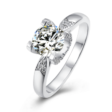 Ready to Ship 925 Sterling Silver Moissanite Ring